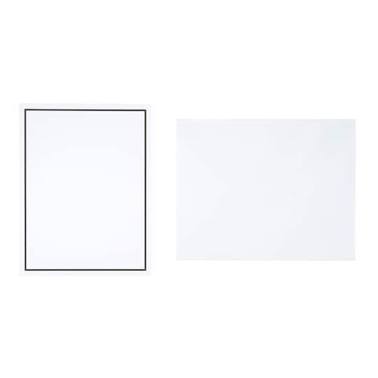 4.25" x 5.5" Line Border Flat Card & Envelope Sets